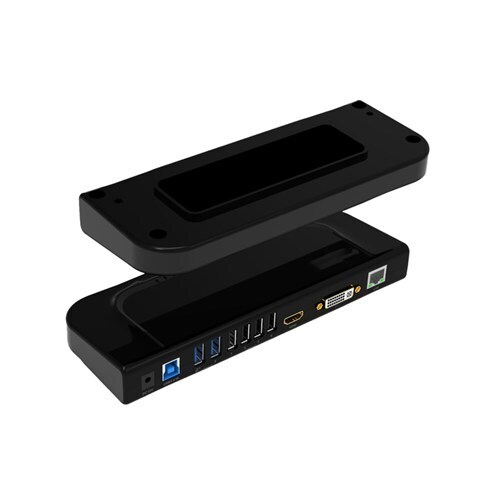 11 in 1 USB C Hub w/ HDMI, DVI, RJ45, Audio, Mic & USB Ports - Picture 1 of 3