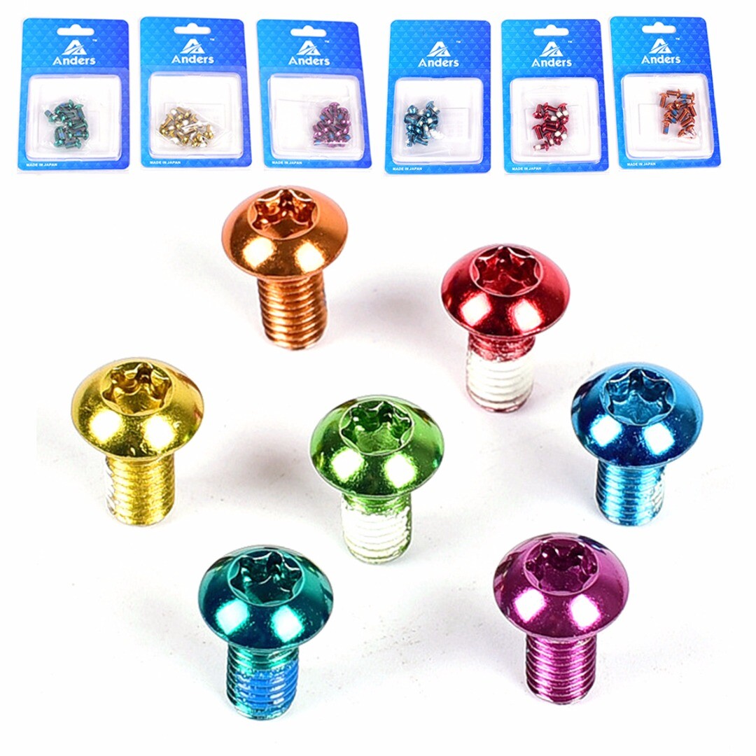 12X Alloy Steel Bike Disc Brake Rotor Screws Bolts Set Bicycle Cycling M5x10MM