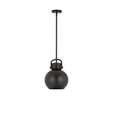 Innovations Newton Metal Sphere 10" Stem Pendant, BK/BKM - 410-1SM-BK-M410-10BK