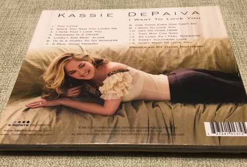 KASSIE DePAIVA "I Want To Love You" Audio CD Country - Picture 2 of 2