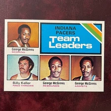 1975-76 Topps ABA Set GEORGE MCGINNIS TL #279 PACERS *GEM MINT* VENDING PRISTINE