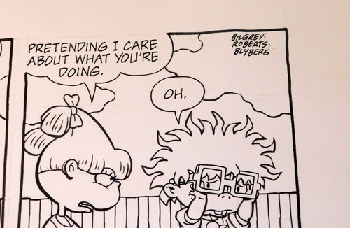 RUGRATS: ORIG. 2002 DAILY COMIC STRIP ART - Chuckie gibt vor, unsichtbar zu sein - Bild 2 von 2