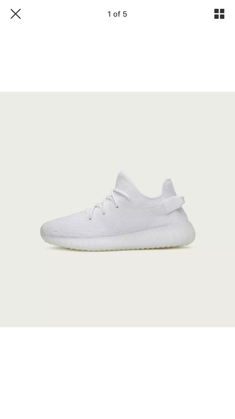 Adidas yeezy impulso 350 v2 triplo bianco cp9366 kanye west, autentico dimensioni 9.5 Adidas yeezy impulso 350 v2 triplo bianco cp9366 kanye west, autentico dimensioni 9.5