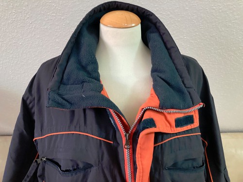 OTELLO Tolle Herren Outdoor Wind Jacke Gr 52/54 Orange Lila Gefüttert Wattiert - Picture 5 of 21