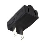 USA Polarized 2-Prong L Type Adapter,Vertical Right Angled Down Angle AC Adapter