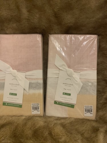 Pottery Barn Medora Duvet Cover Set King 2 King Sham Pink Grey Yellow Watercolor - Picture 3 of 3