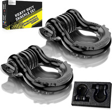 Bow Shackles 3/4" D Ring Shackle (2 Pack), 48,000Ib Break Strength with 7/8" Pin