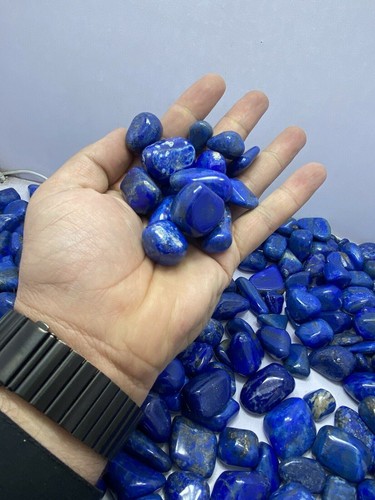 Blue good quality Lapis Lazuli  tumbles crystals 5kg wholesale lot 25x20cm - Picture 4 of 9