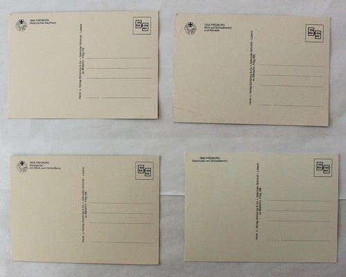 4 Assorted German Postcards; 7800 Freiburg - Imagen 2 de 2