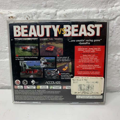 Test Drive 4 (Sony PlayStation 1, 1997) PS1 Complete - Picture 3 of 3
