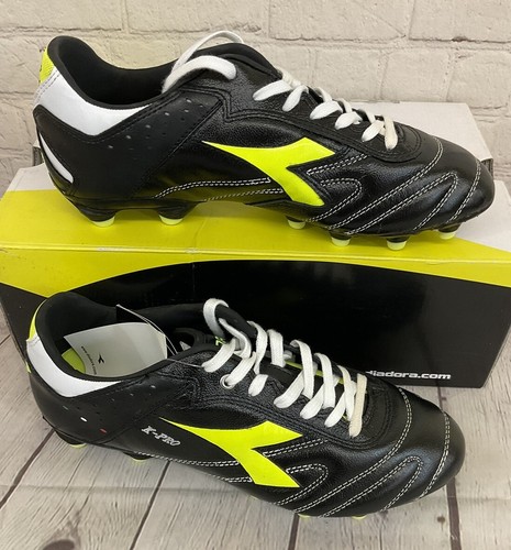 Diadora C3444 Italica K Pro MG14 Men's Soccer Cleats Black Yellow White US 7 - 第 1/13 張圖片