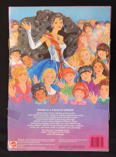 Barbie 1989 United States Committee For Unicef Doll By Mattel - NIB - W/Poster - Picture 9 of 12