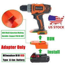 1x Adapter Suitable for Ridgid 18v Cordless Tool To for Milwaukee M18 Battery