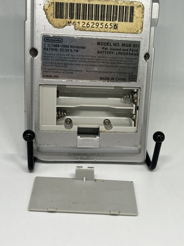 Nintendo Game Boy Pocket Console Silver Handheld W/ Super Mario Land VTG Retro - Picture 3 of 10