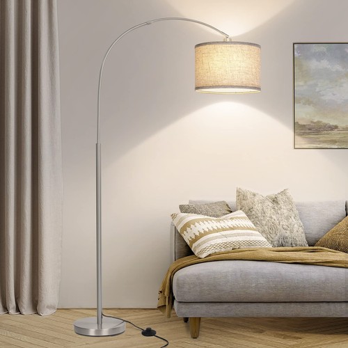 Arc Floor Lamp, Modern Floor Lamp for Living Room with Adjustable Head, Tall ...