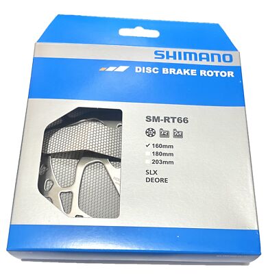 Shimano SM-RT66 ディスクブレーキ 160mm/140mm 新品 Set of Two Shimano SM-RT66-S 160mm Mountain Bike Disc Brake