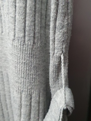 Primark Grey Bodycon Midi Jumper Dress Size L Sleeveless Ribbed Knitted Dress - Picture 10 of 18