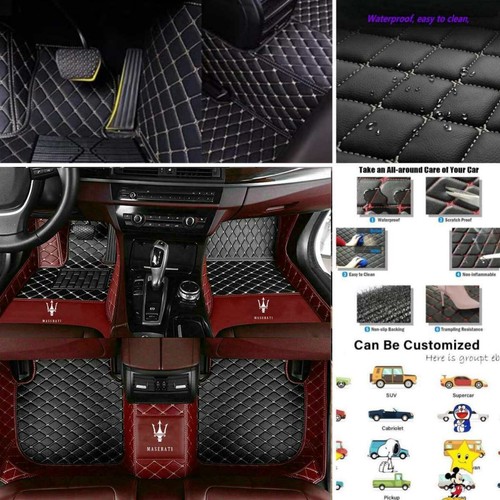 For Maserati Car Floor Mats Front & Rear Custom Carpets All Weather Mats Luxury - Foto 5 di 39