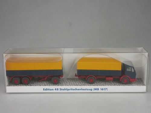Wiking 1/87 Edition 48 Stahlpritschenlastzug MB 1617 Mercedes Box 129015