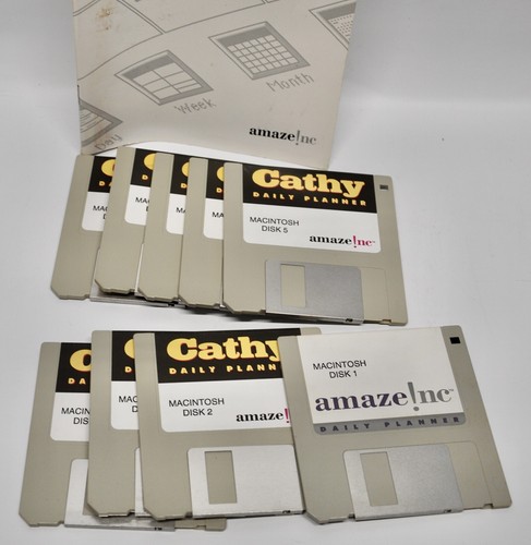 Software vintage para Mac: software de planificación diaria Cathy 1992 usado 9 discos y manual - Imagen 2 de 2