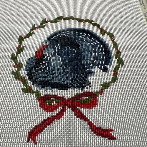 Schöner blauer Thanksgiving Feiertag Türkei Kranz 18m Nadelspitze Leinwand - Bild 5 von 10