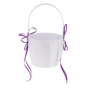 Wedding-Ribbon-Flower-Girl-Basket-Ring-Pillow-Guest-Book-Pen-Garter