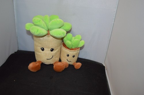 aerial bouquets  Succulent Plush Potted Soft Plant 9"  Smiling Faces Q5 - Picture 1 of 3