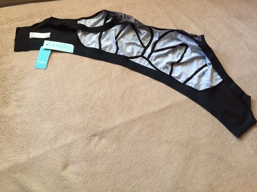 Goddess 40M Black Snake Non Wire Side Support Sports Bra Style 6912 NWT - Picture 3 of 7