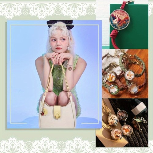 1Box about 50pcs Glass Cabochons Floral Printed Flatback Half Round/Dome Mixed - Picture 4 of 7