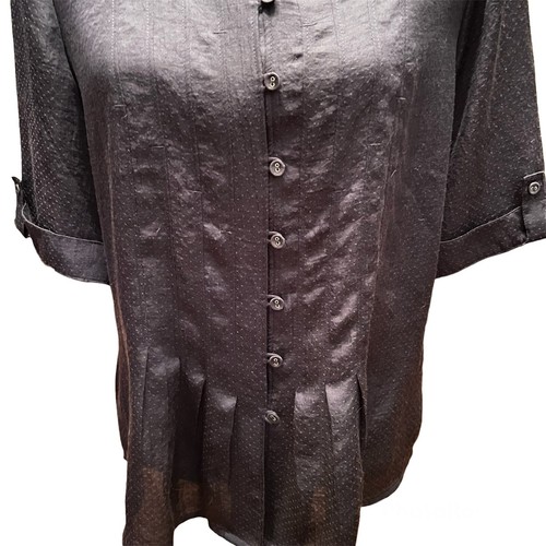 Coldwater Creek blau strukturiertes Hemd vorne mit Biesen Misses Medium 10-12 neu mit Etikett UVP $ 49,95 - Bild 7 von 15