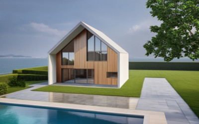 Modern House Plan Blueprints, Contemporary Style, Single Family Home