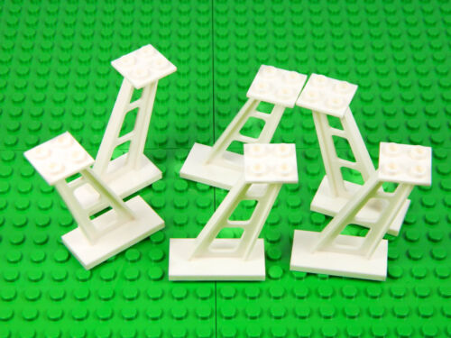 LEGO White Support 2 x 4 x 5 Stanchion Inclined [PACK OF 6] train castle new - Photo 1/1