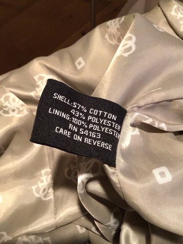 Guess Y2K VTG silver-gray double breasted belted tiered skirt rain trenchcoat M - Picture 9 of 11