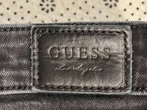 Guess Jeans Women 27 Reg Skinny Black Distressed Vintage Los Angelos 1981 - Picture 9 of 16