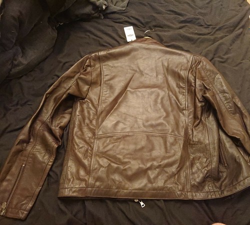 Chaqueta de Cuero Marrón JAGUAR Heritage '57 para Hombre PITTARDS Talla S £375 RÁPIDA&P - Imagen 7 de 12