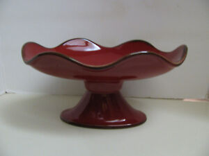 Southern Living at Home Cinnabar Footed Server #40810 Red