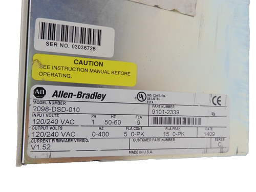 2098-DSD-010 Allen-Bradley - Picture 2 of 4