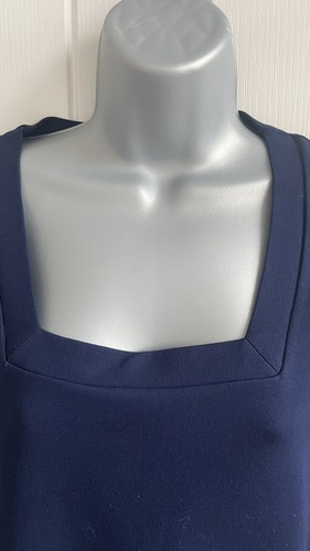 Top tunica Kettlewell blu navy collo quadrato taglia media maglia - Foto 4 di 7