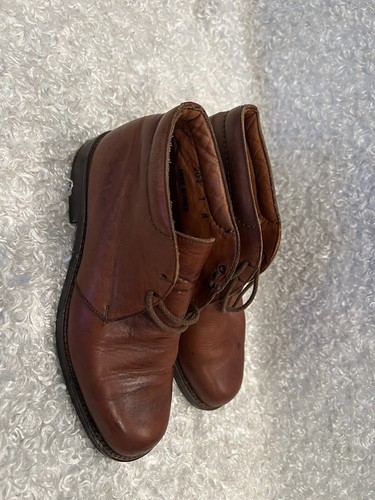 Botas Chukka COACH Mujer Marrón Cuero Liso Talla 7 Hechas en Italia - Imagen 2 de 10