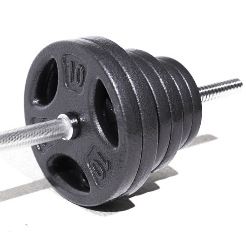 100LB Black Cast Iron Standard Weight Plate Sets Both Dumbbell and Barbell - Picture 5 of 9