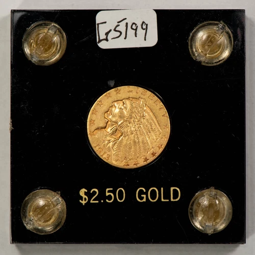 1913 G$2.50 Indian Head Gold Quarter Eagle - Capital Plastics - SKU-G5199