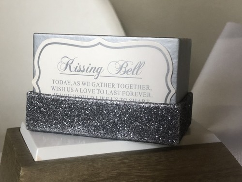 Silver Bell Heart Handle Decoration Wedding Kissing Bells Christmas Gift Box New - Picture 5 of 12
