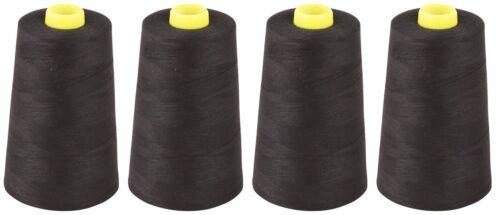 120s SEWING THREAD 100% SPUN POLYESTER 5000 YRDS X4 CONES, VARIOUS COLS, ART VG1 - Picture 3 of 51