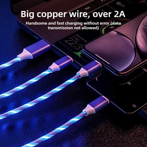 LED 100CM Fast Charge Type-C USB Cable Cord For Galaxy S20 S10 S23- S22 S21 T1I3 - Picture 5 of 30