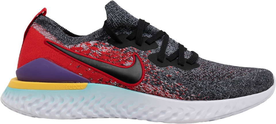 Nike Epic React Flyknit 2 Black University Red - 1 of 6