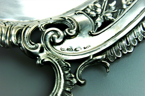 800 Silber Tablett  Freiherr Heraldik Adels Wappen Adelsbesitz Görlitz  532/3 - Bild 11 von 12