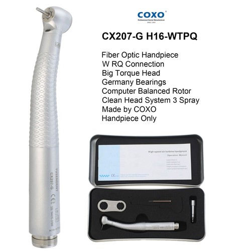 COXO Dental Fiber Optic LED High Speed Turbine Handpiece W Roto Coupling 6 Hole - Picture 49 of 104