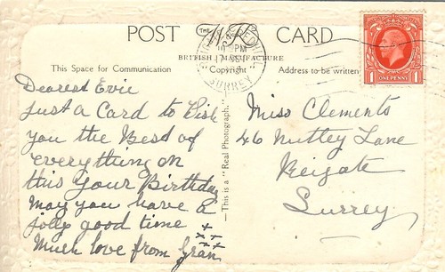 Every Good Birthday Wish to my Grandchild - RP - Posted 1924 - Wildt & Kray - Picture 2 of 2