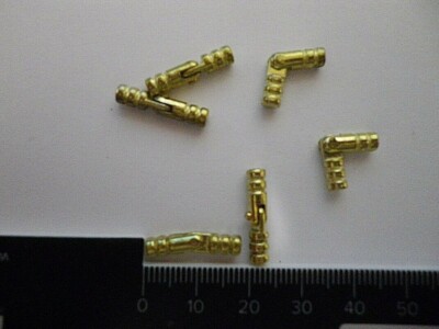 6er Pack Zylinderlaufscharnier Legierung 4 mm Durchmesser Messing Farbe C009