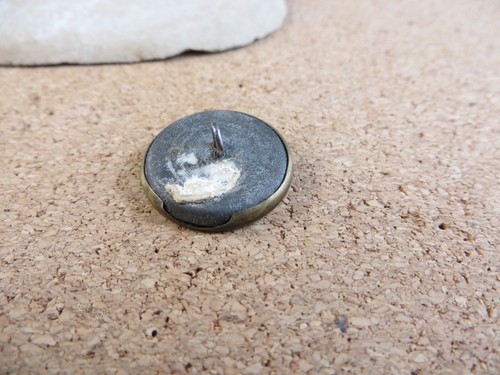 Small Antique Metal Shank Button Lady Woman Bust Profile Silhouette Cameo #51 - Picture 5 of 12